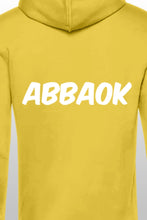 Lade das Bild in den Galerie-Viewer, Abbaok Schriftzug Hoodie Gelb Duo