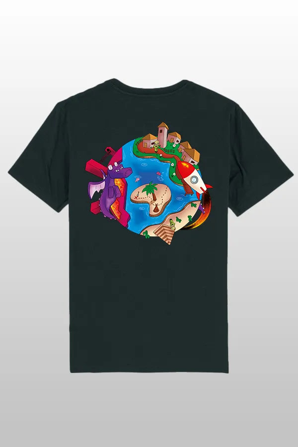 Space Weltkugel Shirt black