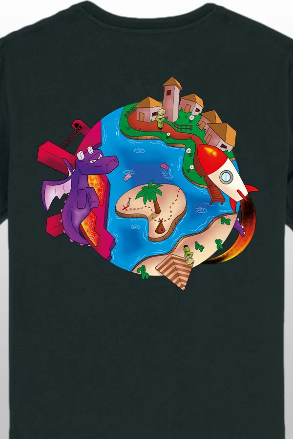 Space Weltkugel Shirt black