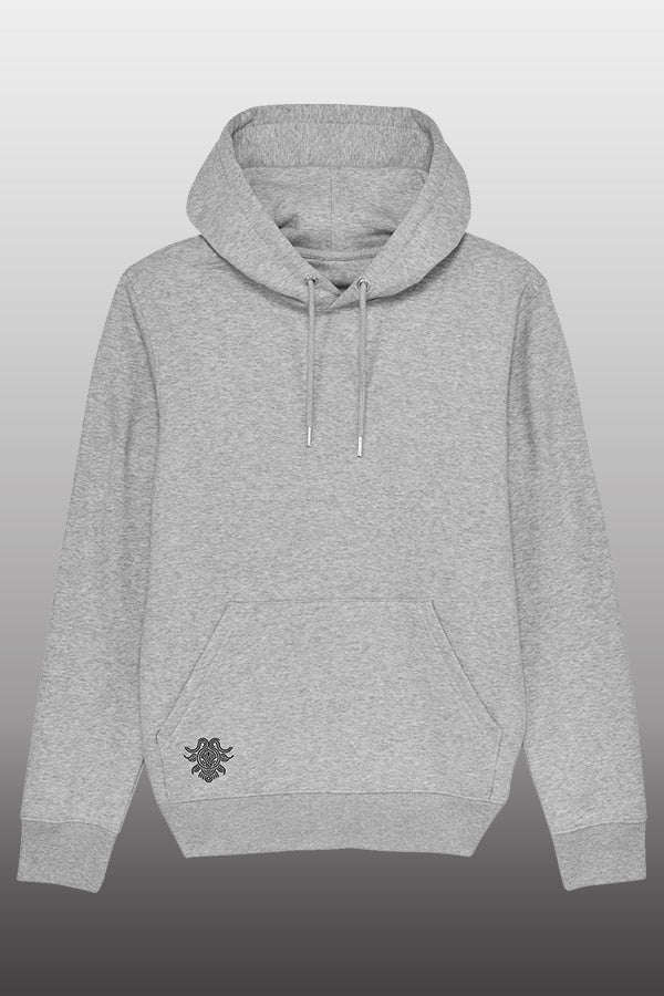 Geometric Hoodie heather grey