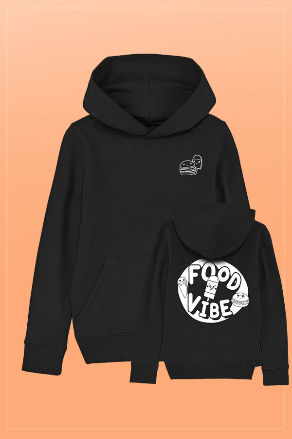Food Vibe Hoodie Kids black