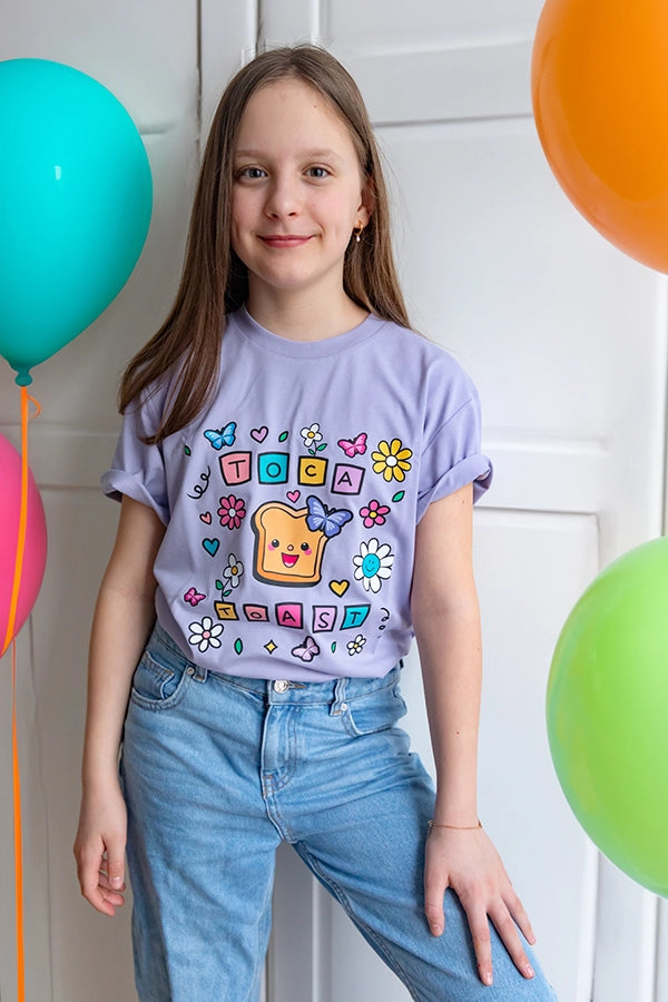 TocaToast Butterfly Shirt lavender