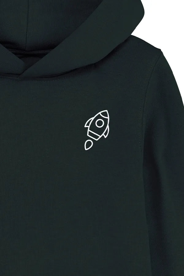 Space Raketen Kids Hoodie black