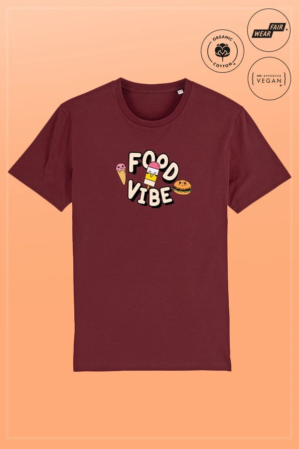 Food Vibe T-Shirt burgundy
