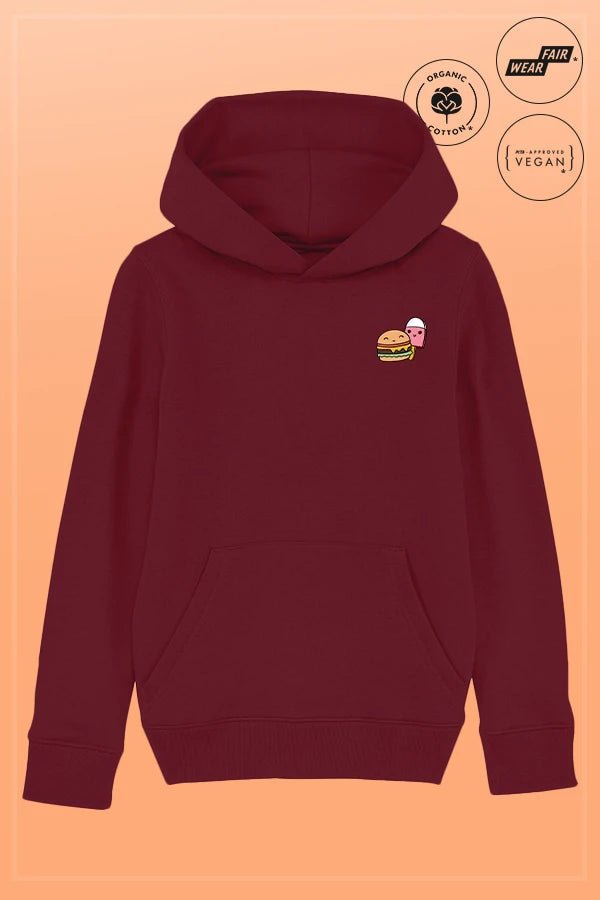 Food Vibe Hoodie Kids burgundy