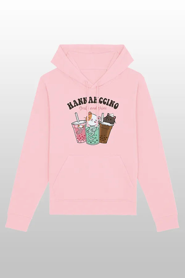 Hannahccino Cat Hoodie Pink