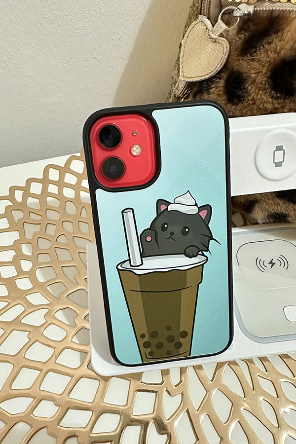 Hannahccino Cat Handyhülle Blue