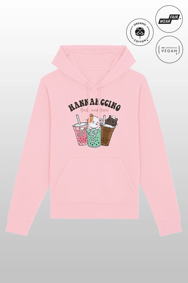 Hannahccino Cat Hoodie Pink