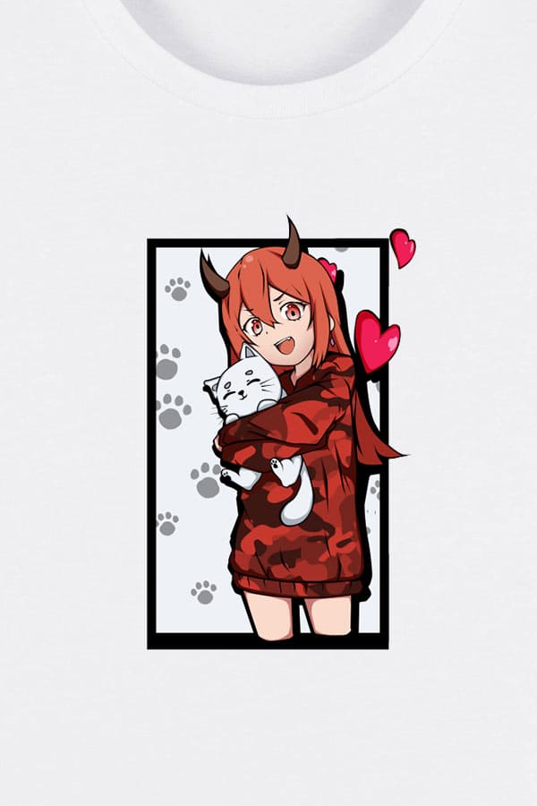 LivzHD Katzen Shirt white