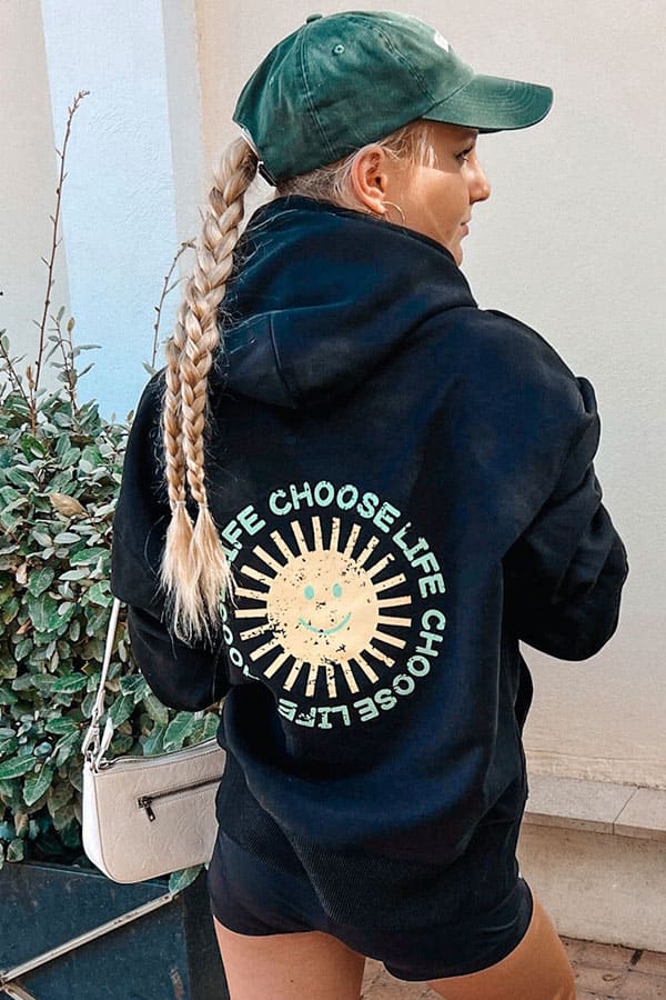 CHOOSE LIFE HOODIE BLACK