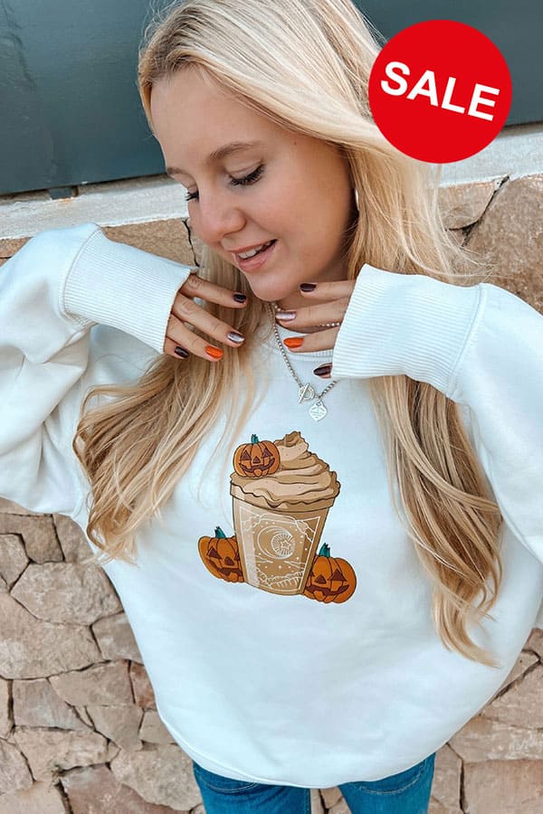 FALL FRAPPUCHINO SWEATER OFF WHITE SALE
