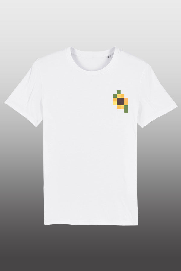 Caravas Pixelsonnenblumen Shirt white