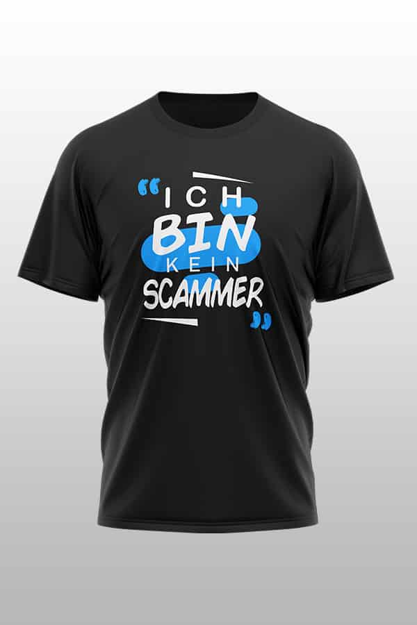 Ich bin kein Scammer T-Shirt schwarz