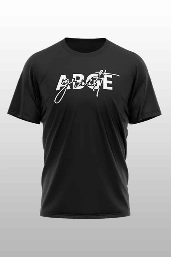 Abgegrieft T-Shirt schwarz