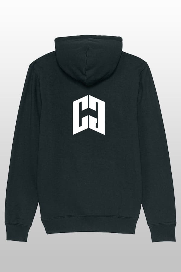 VDM Hoodie black – Weiß klein