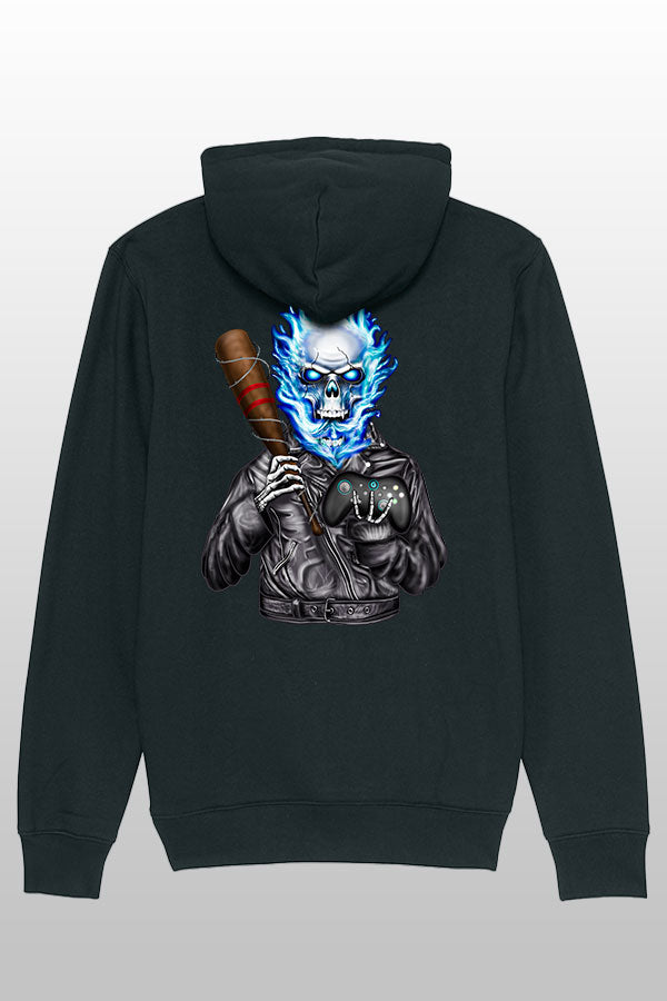 Skelett Hoodie Schwarz