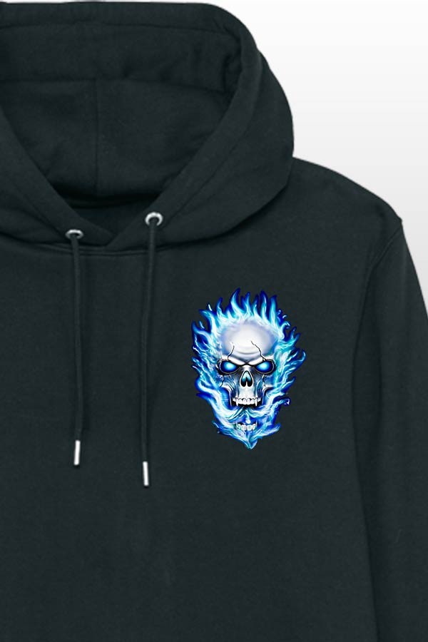 Skelett Hoodie Schwarz