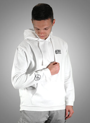 Stay Friendly Hoodie white AlphaKevin