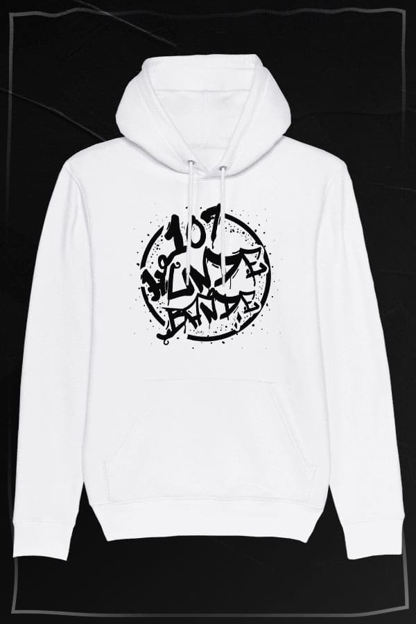 107 Hundebande Hoodie white